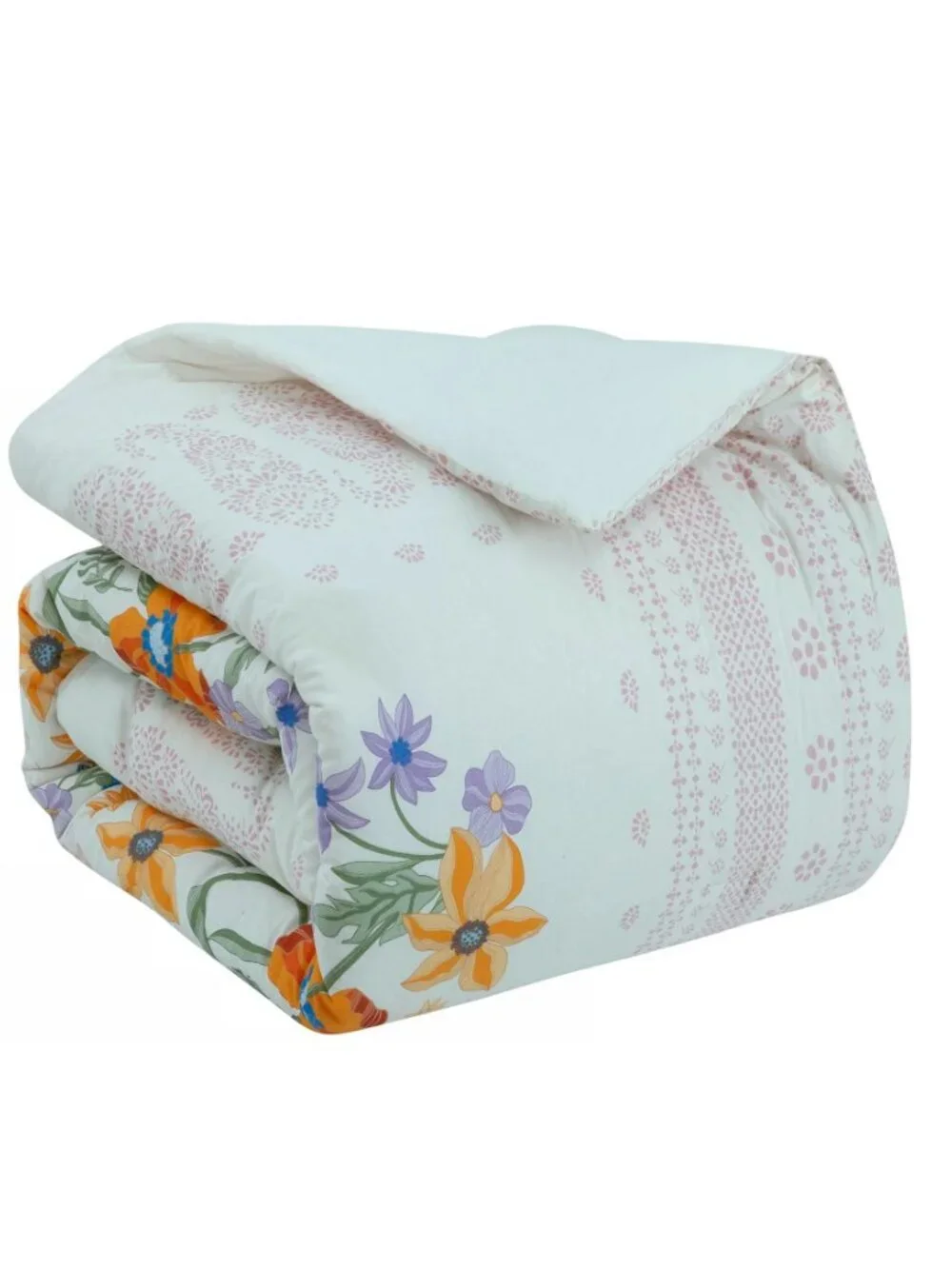 new 2-pc IVORY Wild Sage Julianna Floral Reversible Twin /Twin XL Comforter Set